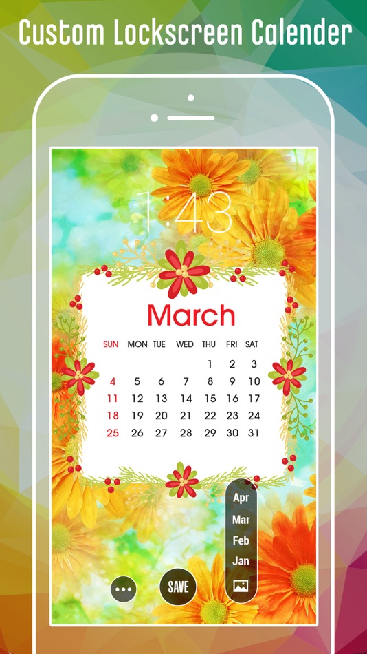 Lock screen Calendar Themes - 1.1 - (iOS)