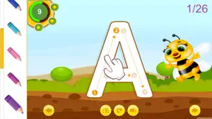 A-Z Alphabet Coloring Tracing Game for kids screenshot #1 for iPhone