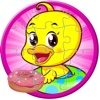 Little Duck Party Donut Jigsaw Puzzle Fun Game