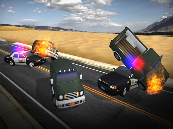 Police chase Car driving 3D simulator free iPad screenshot