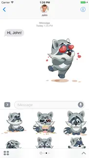 raccoon - stickers for imessage iphone screenshot 3