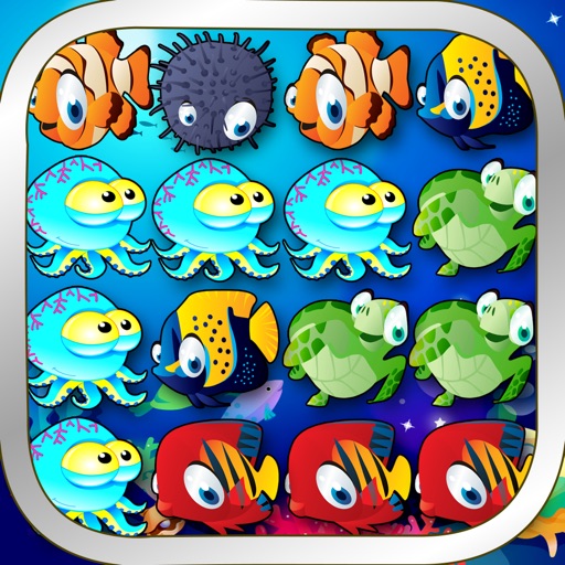 Ocean Splash - 3 Matching Puzzle Game Set Under the Sea