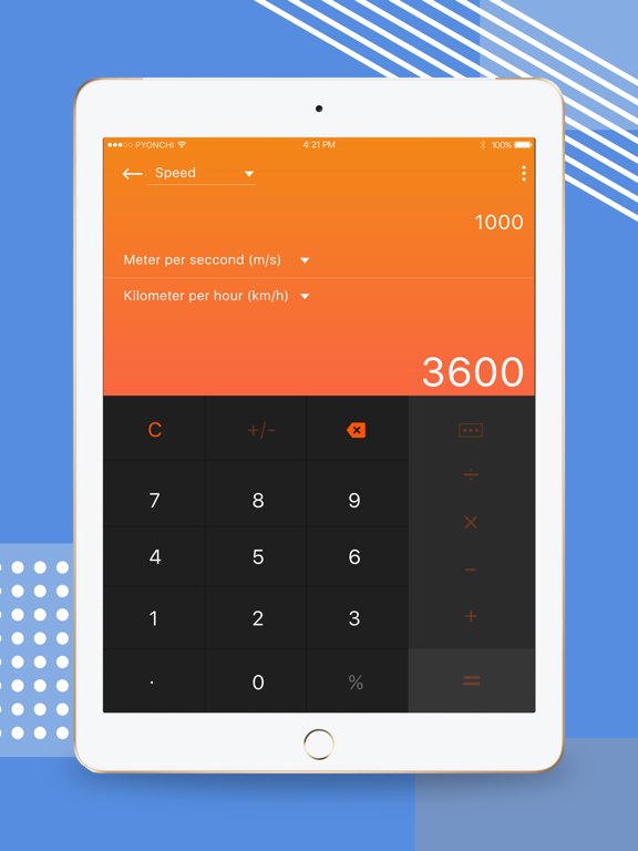 Calculator - Unit Converter iPad screenshot 7 - Utilities app