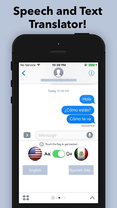 Screenshot #1 pour Speech and Text Translator for iMessage