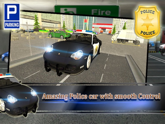 Modern Police Car Parking 3d : free simulation gam
