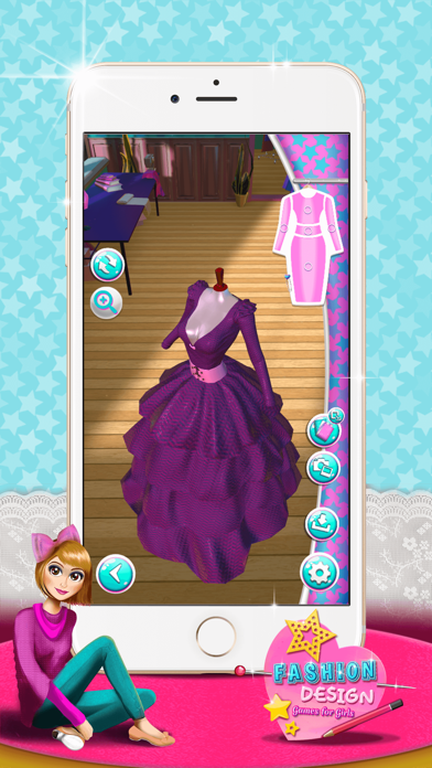 Fashion Design Game.s for Girls: Make Princess Clothes in Star Dress Designer Studio screenshot 2