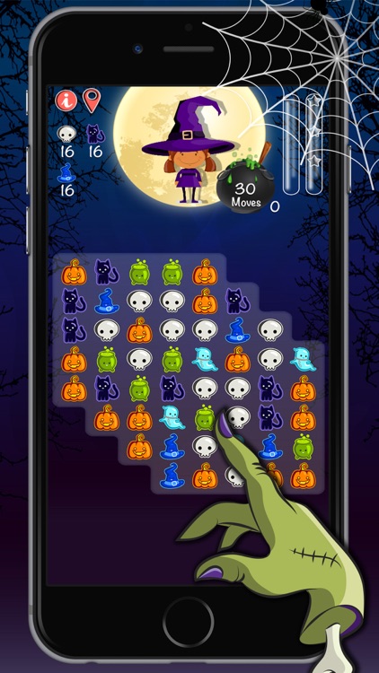 Cats & witches Halloween crush bubble game of zombies