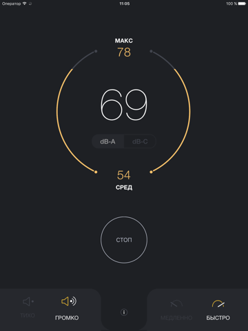 Скриншот из dB Decibel Meter - sound level measurement tool