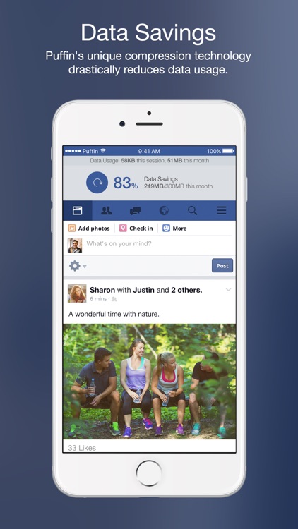 Puffin for Facebook