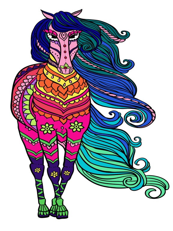 Screenshot #4 pour mandalas chevaux - pages de coloriage pour les adu