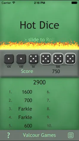 Game screenshot Farkle - slide to Roll hack