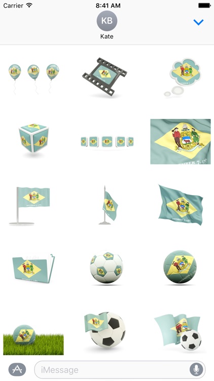 Delaware Flag Stickers