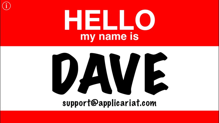 Hello Name Tag - handy Hello My Name Is nametag ID