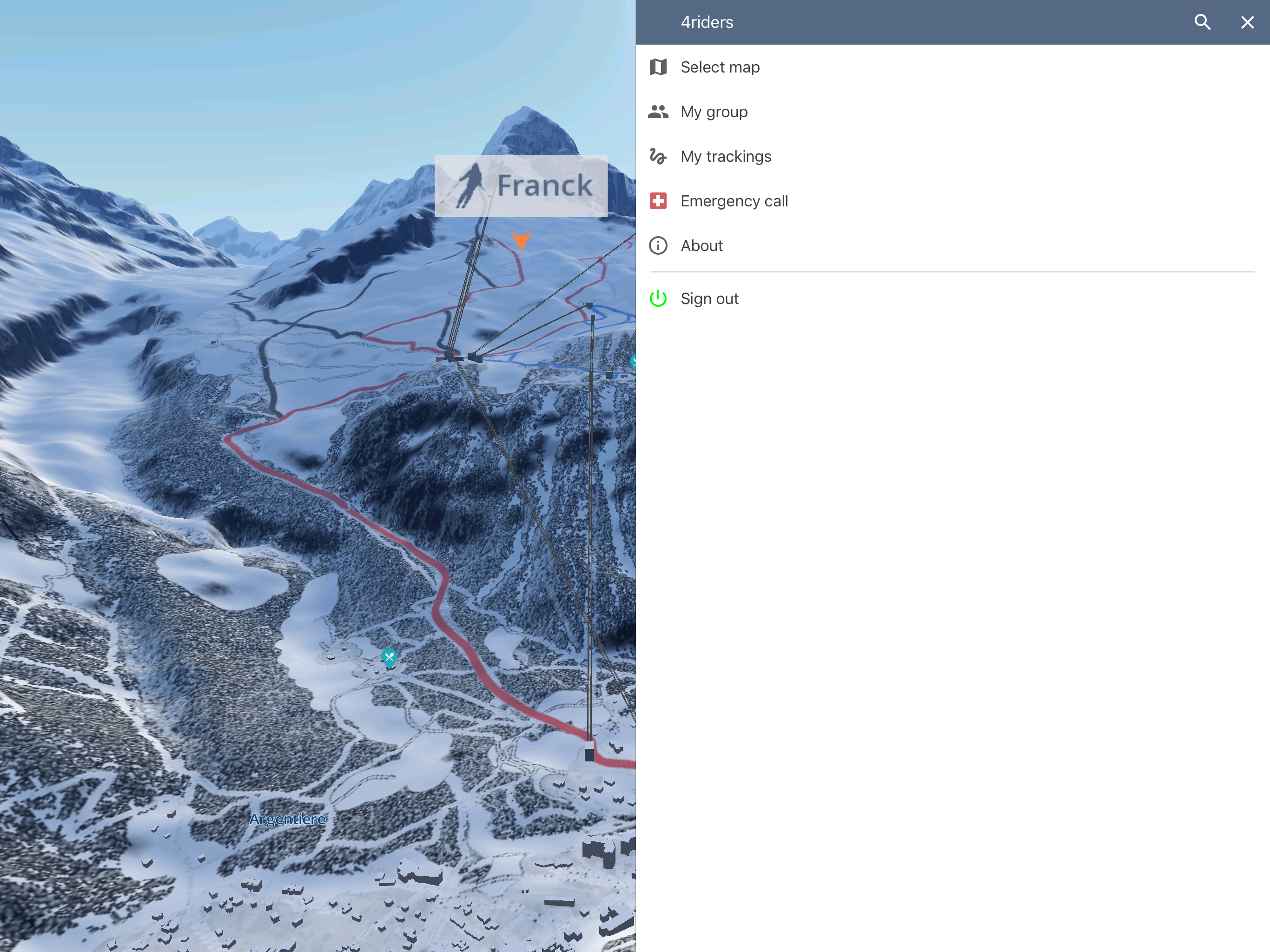 4riders Ski - 3D Maps / GPS