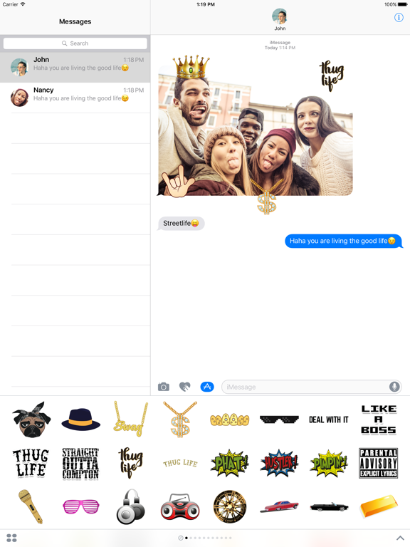 Screenshot #5 pour Thug Life Stickers – Pimp Your Chat for iMessage