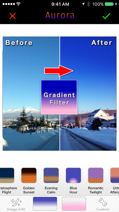 Screenshot #1 pour Aurora by FANG - Fast Gradient Image Editor