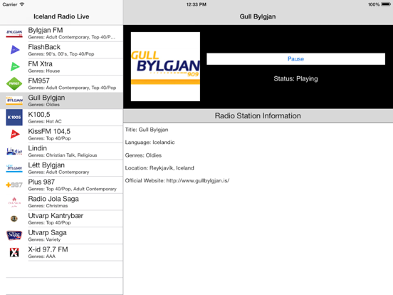 Screenshot #6 pour Iceland Radio Live Player (Icelandic, Ísland)
