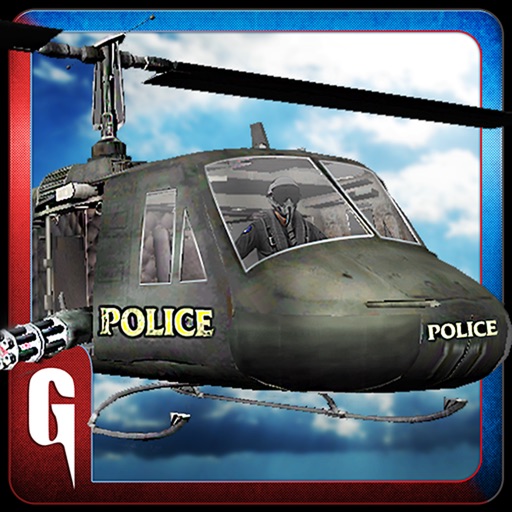 3D City Police Helicopter Flight Simulator Icon