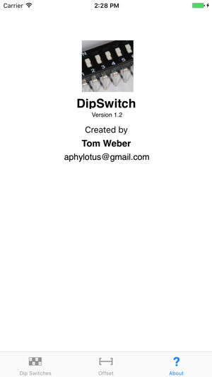 Dip Switch Chart