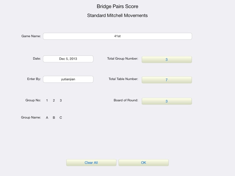 BridgePairsScore