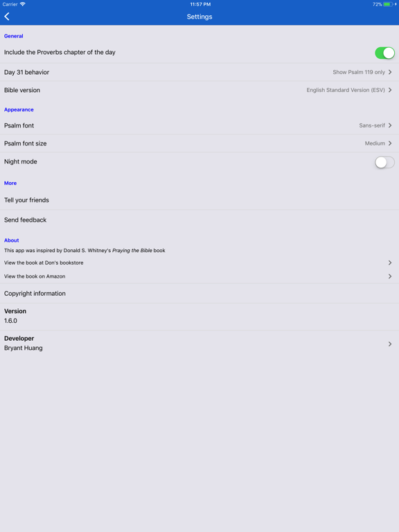 Five Psalms iPad screenshot 2 - Productivity app