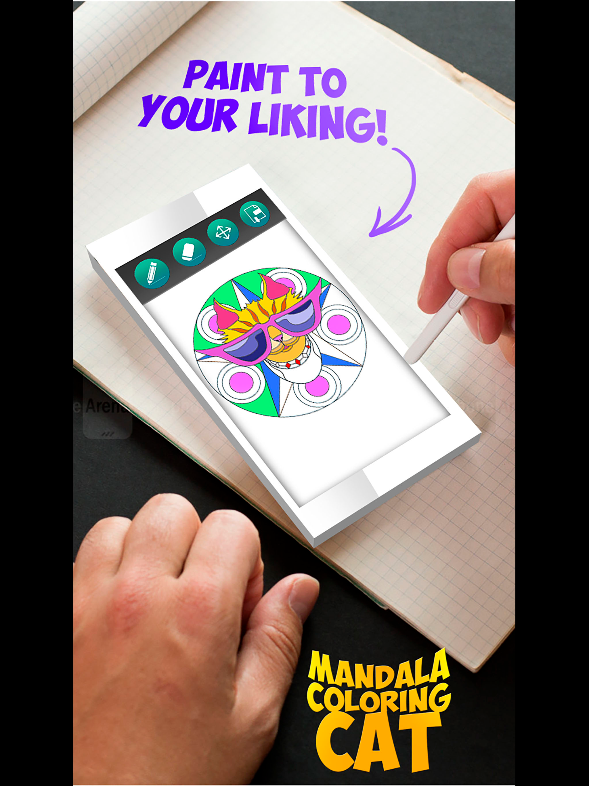 Mandala Coloring - Cat