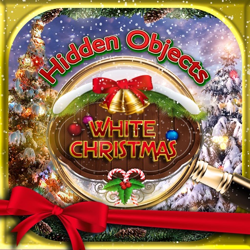 White Christmas Winter Holiday Hidden Object Games Icon