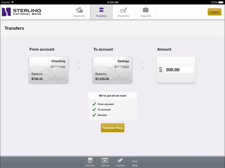 Personal Mobile Banking for iPad screenshot-3