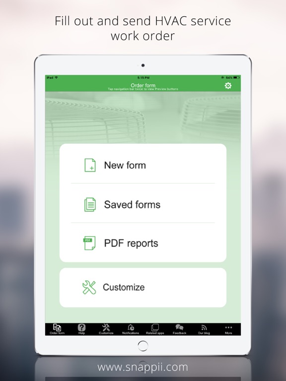 HVAC Service Work Order iPad screenshot