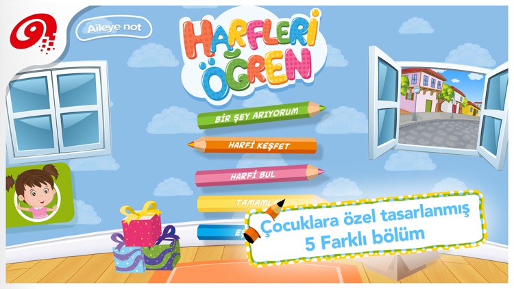 Harfleri Öğren: Sesleri ve yazılışları ile harfler - 4 ve 7 Yaş arası çocuklar için eğitici oyun - Okul öncesi okuma, yazma öğrenimi