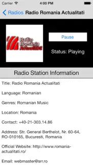 romania radio live player (romanian / român) iphone screenshot 2