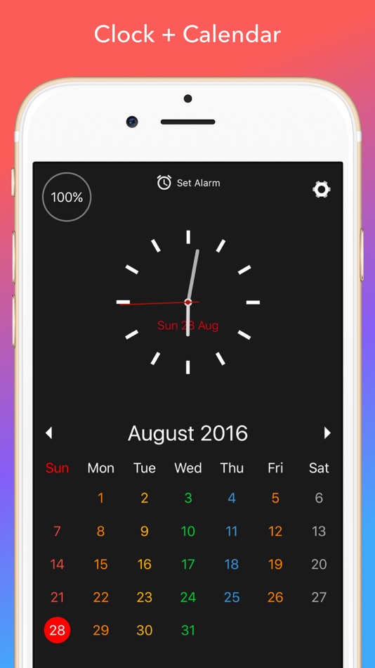 #2. FaceClock Calendar (iOS) 由: iReka Soft
