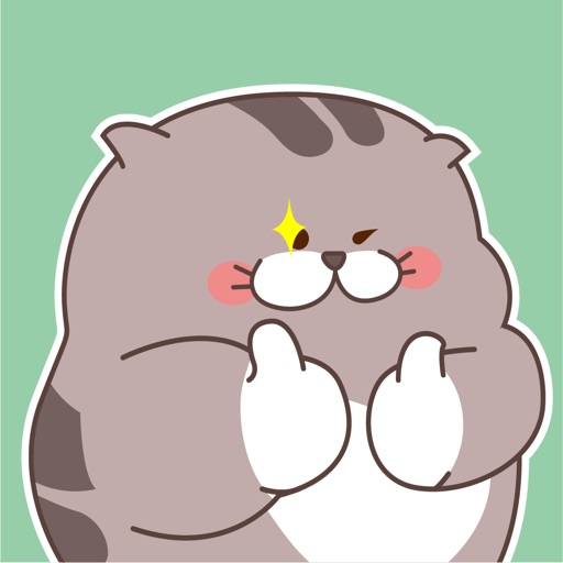 Chubby Cat Animated Stickers Icon