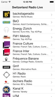 switzerland radio live player (schweiz / swiss) iphone screenshot 1