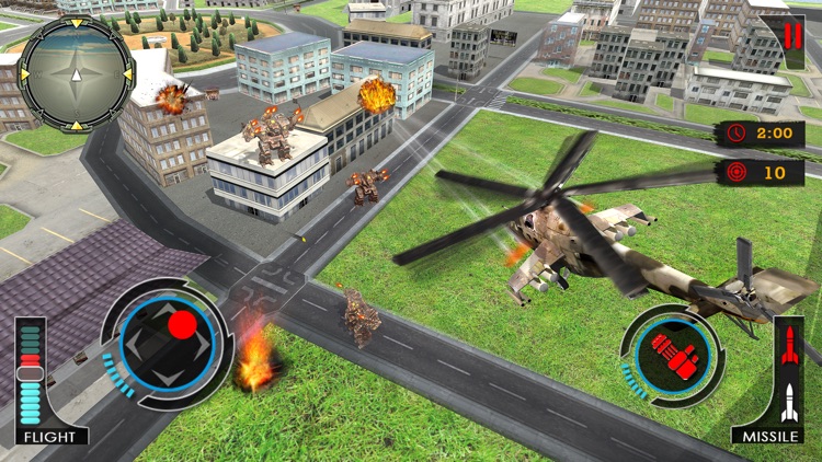 Gunship Robot Helicopter Fight