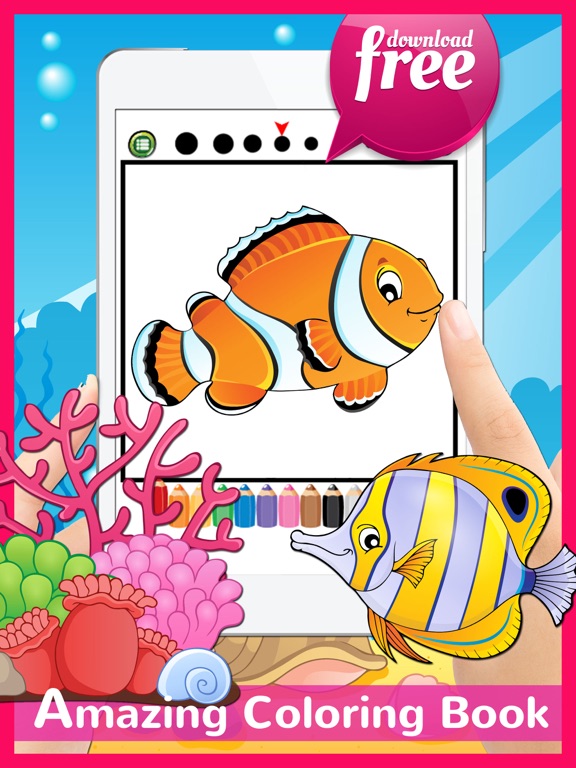 Screenshot #6 pour Marine Animals Coloring Book For Kids And Toddlers