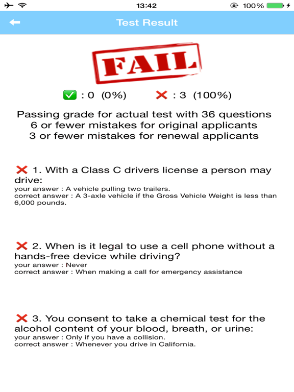 Screenshot #6 pour DMV Written Test CA