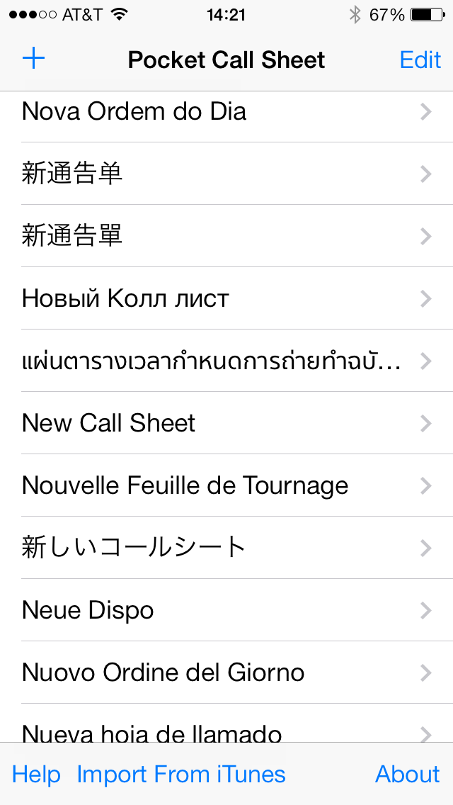 Screenshot #1 pour Pocket Call Sheet