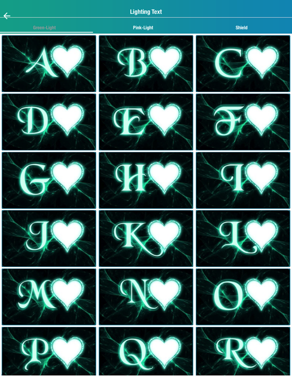 Lighting Text Photo Frame iPad screenshot