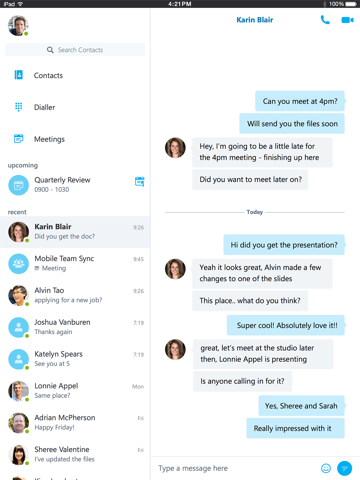 Screenshot #4 pour Skype Entreprise