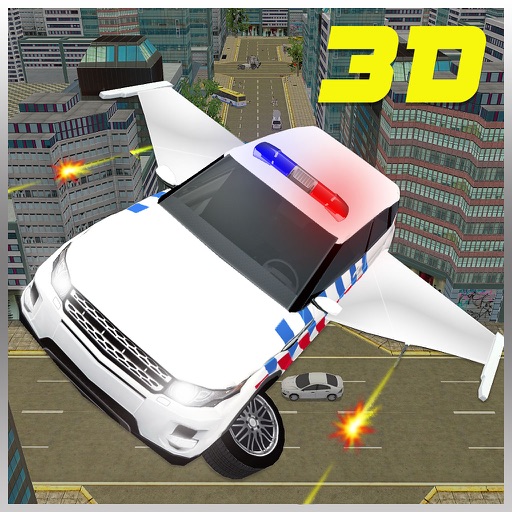 Flying Car Police Chase 3D :Futuristic Cop Cars and Airplane Pilot Flight Simulation Against Extreme Criminals Escape icon