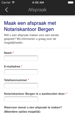 Notaris Rieff Bergen screenshot 3