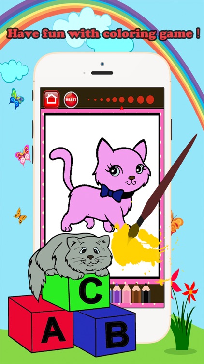Cat Coloring Book Play Educational Toddler Games screenshot-1