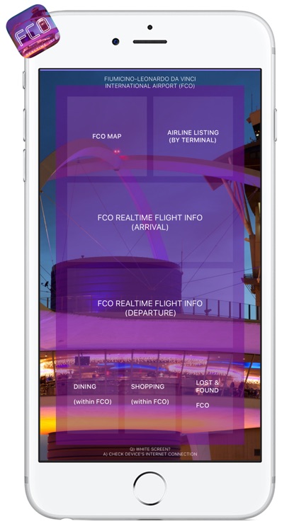 FCO AIRPORT - Realtime Info, Map, More - FIUMICINO-LEONARDO DA VINCI INTERNATIONAL AIRPORT