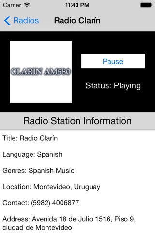 Uruguay Radio Live Player (Montevideo / Spanish / español)のおすすめ画像3