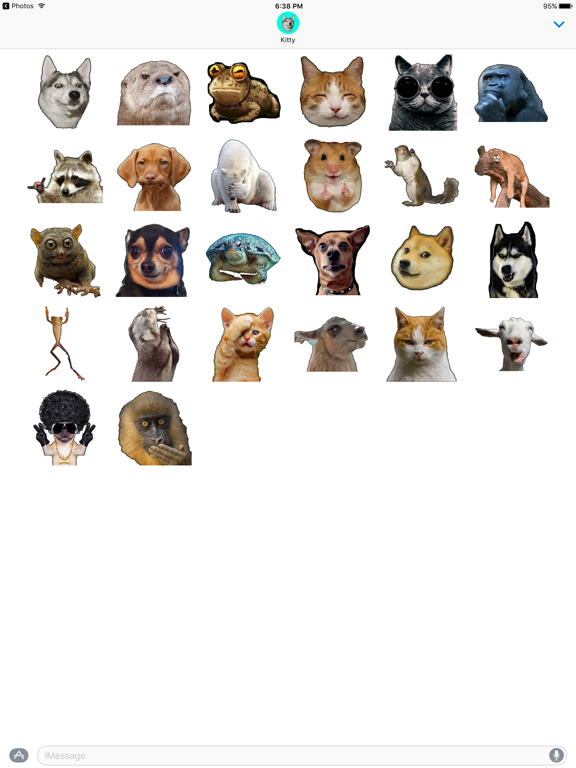 Screenshot #4 pour Animaux mignons mèmes pack autocollants pour iMess
