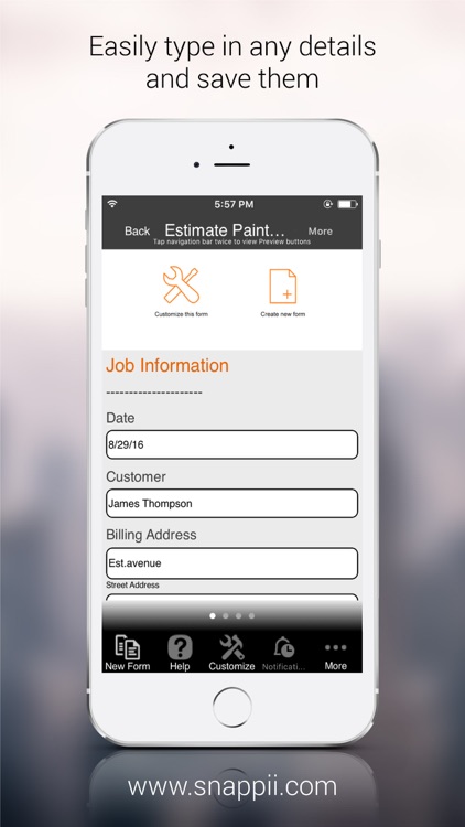 Estimate Painting Form App