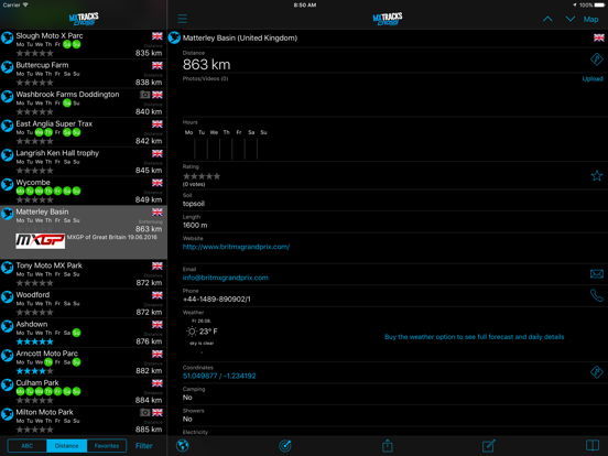 mx tracks iPad screenshot 1 - Sports app
