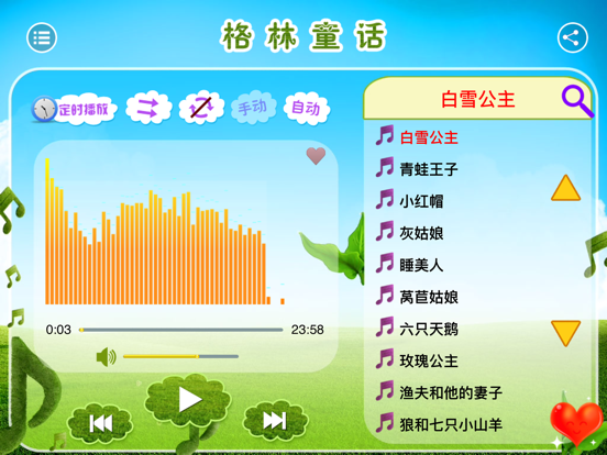 Screenshot #4 pour 有声《格林童话A》精选集Top 50——儿童睡前故事