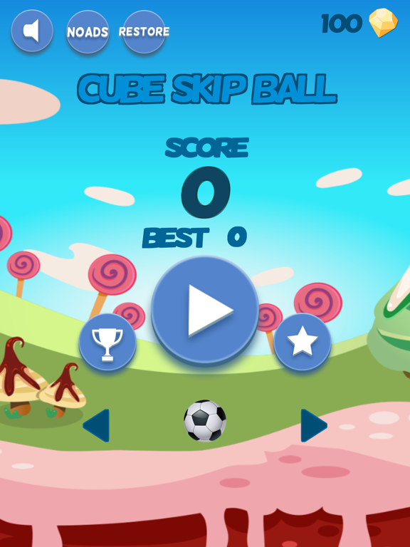 Cube Skip Ball Games - Reach up high in the sky play this endless blocks stacking free iPad screenshot